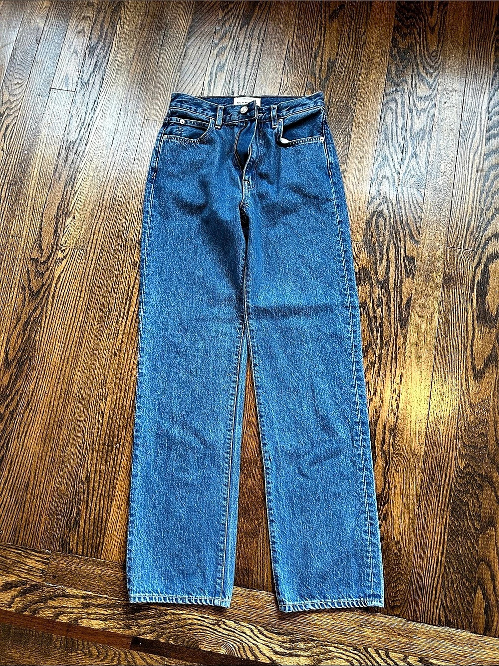 SLVRLAKE London High-Rise Straight Leg Jeans Blue Waist 26